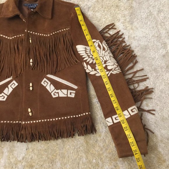 Ralph Lauren Western Eagle Suede Jacket Women M - Picture 7 of 9
